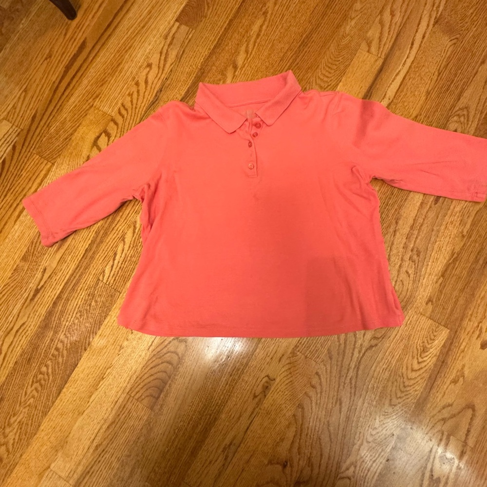 2/$8 SHIRTS 👚 SALE | Appleseed's Vibrant Coral Polo Top